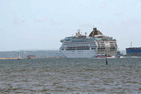 Oceana leaves the Solent