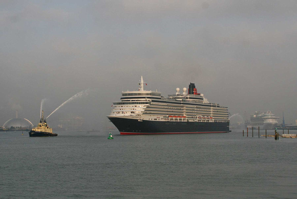 Queen Elizabeth Inaugural Voyage to Southampton 8th October 2010